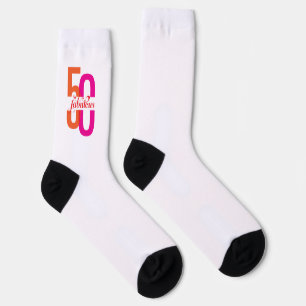 Elegant Fifty & Fabulous 50. Geburtstag Socken