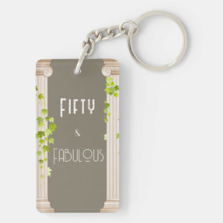 Elegant Fifty Fabulous Geburtstag Griechisches The Schlüsselanhänger