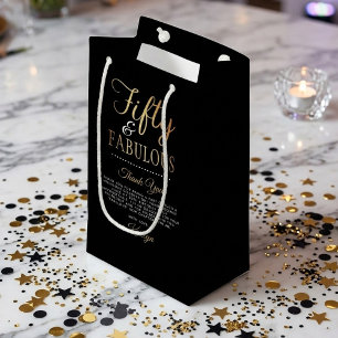 Elegant Fifty und Fabelhaft! 50. Geburtstagsfeier Kleine Geschenktüte