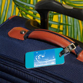 Elegant Figure Skater Silhouette Snowflakes Gepäckanhänger