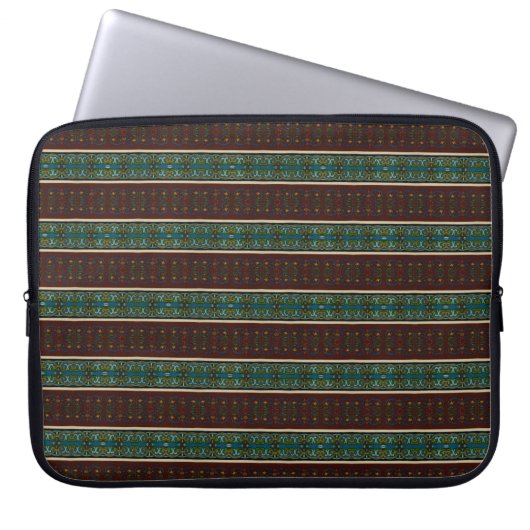 Elegant Filigree Stripes Laptopschutzhülle (Vorderseite)