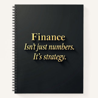 Elegant Finance Strategy Quote Professional Gold  Notizblock