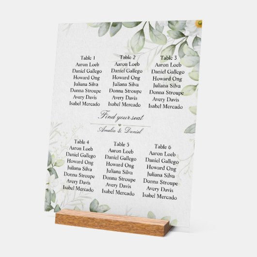 Elegant “Find Your Seat” Wedding Sign Acrylschild (Winkel)