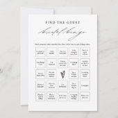 Elegant Finden Sie das Brautparty Bingo Game Einladung (Vorderseite)