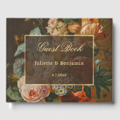 Elegant Fine Art Floral Still Life Wedding Gästebuch (Vorderseite)