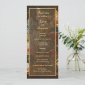 Elegant Fine Art Floral Still Life Wedding Programm (Stehend Vorderseite)