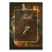 Elegant Fine Art Floral Still Life Wedding Tischnummer (Rückseite)