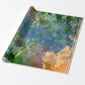 ELEGANT FINE ART GARTEN FRÜHLINGSBLUMEN VERPACKUNG GESCHENKPAPIER (Ungerollt)