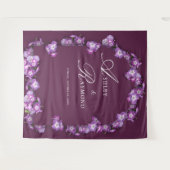 Elegant Finn Rustic Lila Lilac Arch Florals Wandteppich (Vorderseite (Horizontal))