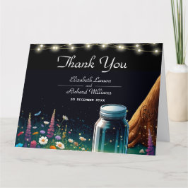 Elegant Firefly Rustic Wedding Einladung