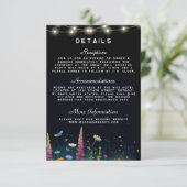 Elegant Firefly Rustic Wedding Einladung (Stehend Vorderseite)