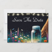 Elegant Firefly Rustic Wedding Einladung (Vorderseite)