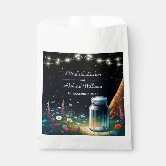 Elegant Firefly Rustic Wedding Einladung Geschenktütchen (Vorderseite)