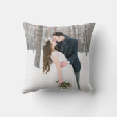 Elegant First Christmas als Mr. & Mrs. Foto Kissen (Rückseite)