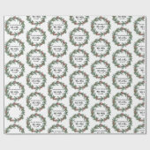 Elegant First Christmas als Mr. & Mrs. Geschenkpapier (Flach)