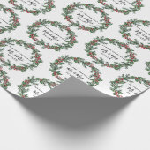 Elegant First Christmas als Mr. & Mrs. Geschenkpapier (Ecke)