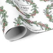 Elegant First Christmas als Mr. & Mrs. Geschenkpapier (Rolleneckpunkt)