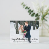 Elegant First Christmas als Mr. und Mrs. Foto Postkarte (Stehend Vorderseite)