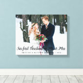 Elegant First Christmas als Mr. und Mrs. Leinwanddruck (Insitu (Holzboden))