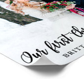 Elegant First Christmas als Mr. und Mrs. Poster (Ecke)