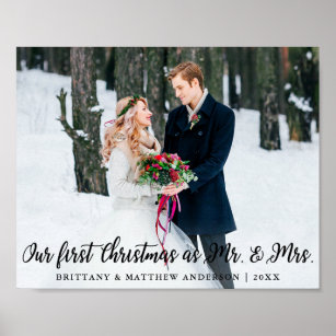 Elegant First Christmas als Mr. und Mrs. Poster