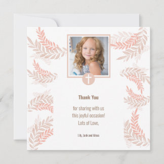 Elegant First Holy Communion Danke Karte
