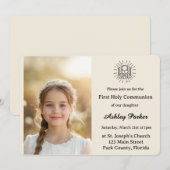 Elegant First Holy Communion Photo Invitation Einladung (Vorne/Hinten)