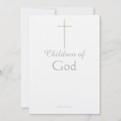 Elegant First Holy Communion Pink Twins Einladung (Rückseite)