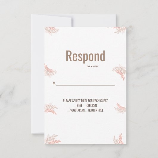 Elegant First Holy Communion RSVP Card (Rückseite)