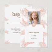 Elegant First Holy Communion RSVP Card Karte (Vorne/Hinten)