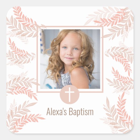 Elegant First Holy Communion Stickers & Labels (Vorderseite)