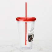 Elegant First Mother's Day Custom Foto Collage Acryltrinkbecher (Rechts)