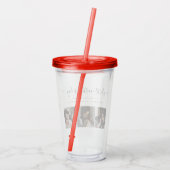 Elegant First Mother's Day Custom Foto Collage Acryltrinkbecher (Rückseite)