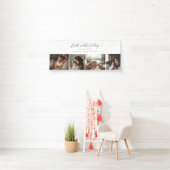 Elegant First Mother's Day Custom Foto Collage Banner (Insitu)