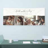 Elegant First Mother's Day Custom Foto Collage Banner (Messe)