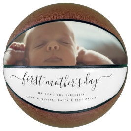 Elegant First Mother's Day Custom Foto Collage Basketball