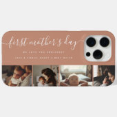 Elegant First Mother's Day Custom Foto Collage Case-Mate iPhone Hülle (Rückseite (Horizontal))