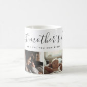Elegant First Mother's Day Custom Foto Collage Kaffeetasse (Mittel)