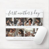 Elegant First Mother's Day Custom Foto Collage Mousepad (Mit Mouse)