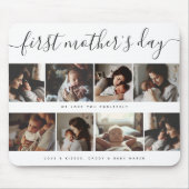 Elegant First Mother's Day Custom Foto Collage Mousepad (Vorne)