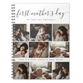Elegant First Mother's Day Custom Foto Collage Notizblock (Vorderseite)