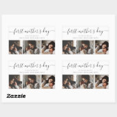 Elegant First Mother's Day Custom Foto Collage Rechteckiger Aufkleber (Blatt)