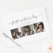 Elegant First Mother's Day Custom Foto Collage Rechteckiger Aufkleber (Umschlag)