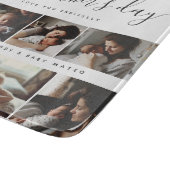 Elegant First Mother's Day Custom Foto Collage Schneidebrett (Ecke)