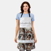 Elegant First Mother's Day Custom Foto Collage Schürze (Getragen)