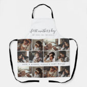 Elegant First Mother's Day Custom Foto Collage Schürze (Vorderseite)