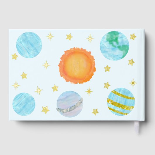 Elegant First Trip Around The Sun Boy's Birthday Gästebuch (Rückseite)