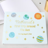 Elegant First Trip Around The Sun Boy's Birthday Gästebuch