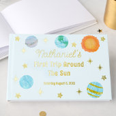 Elegant First Trip Around The Sun Boy's Birthday Gästebuch