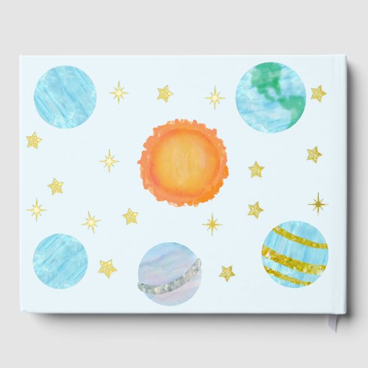 Elegant First Trip Around The Sun Boy's Birthday Gästebuch (Rückseite)